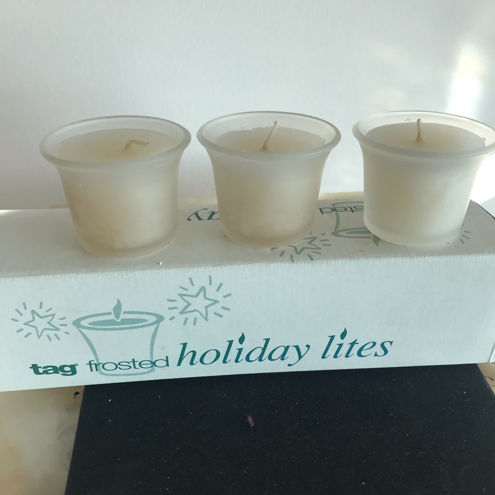 Voltive Candles in frosted glass holders